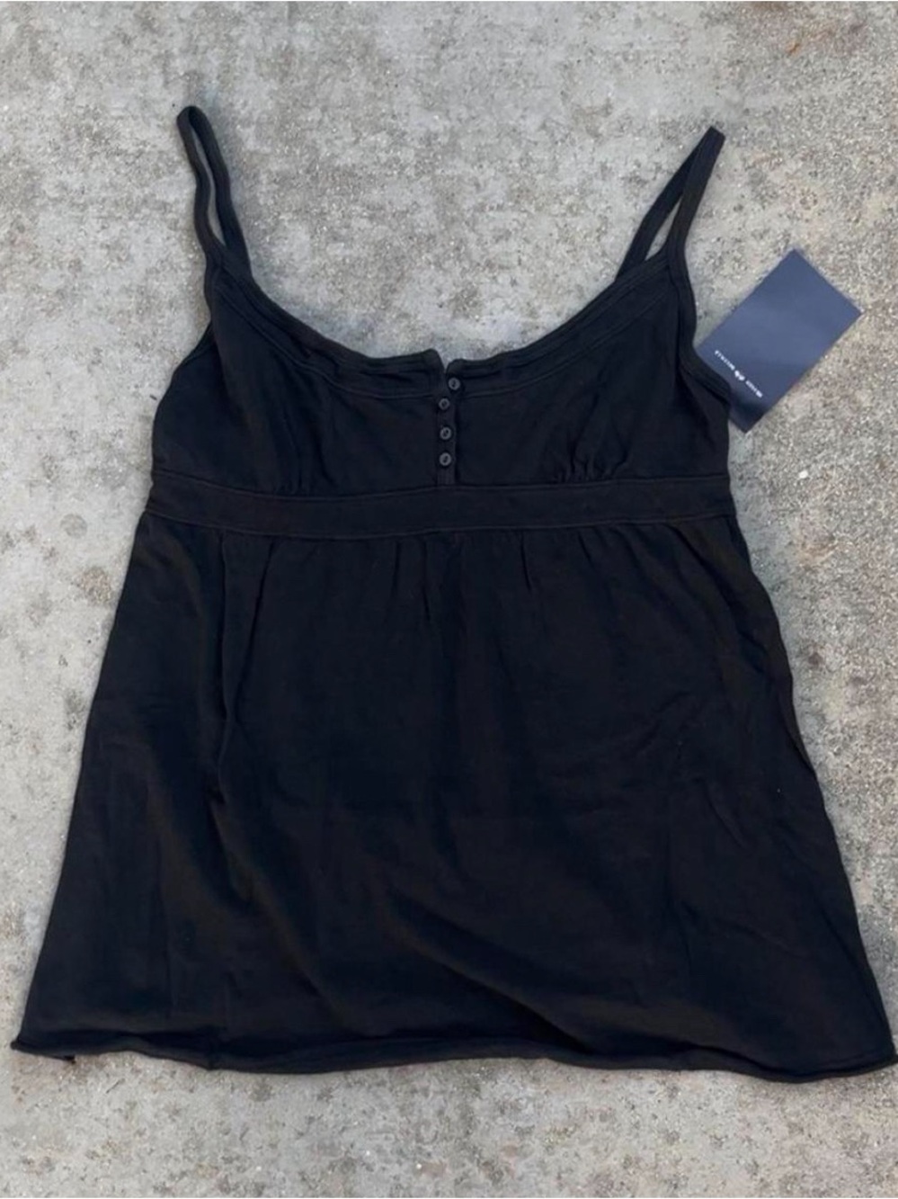 Brandy Melville Rare Black Babydoll Tank Top